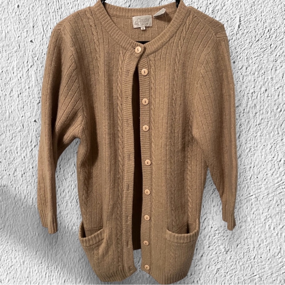 Vintage Lambswool Angora Cardigan sz Small